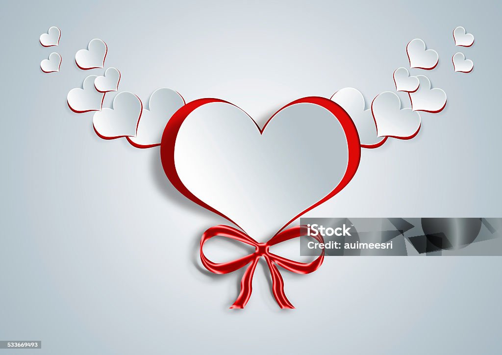 Heart shape on paper craft Heart shape on paper craft for texture background in valentine day 2015 Stock Photo