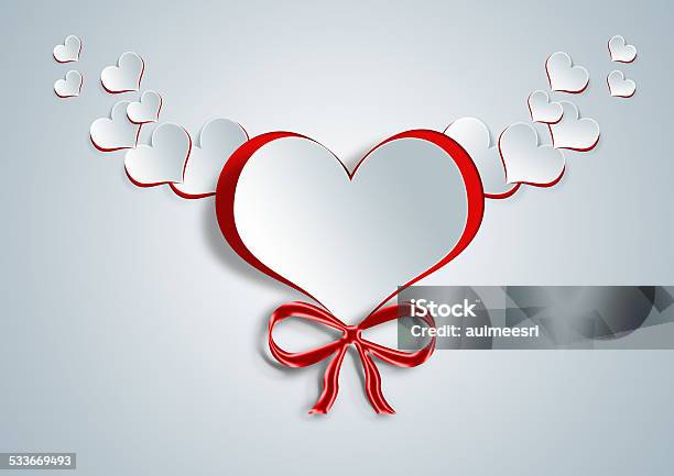 Heart Shape On Paper Craft Stock Photo - Download Image Now - 2015, Art And Craft, Backgrounds