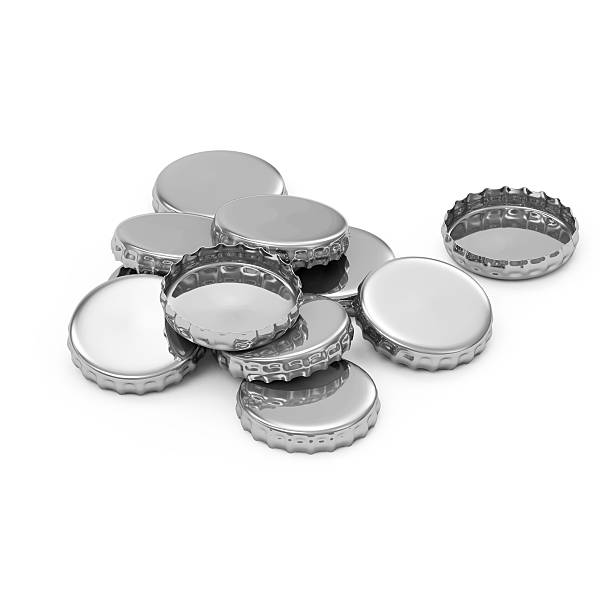 istock Heap of Beer Caps isolated on white background 533669967