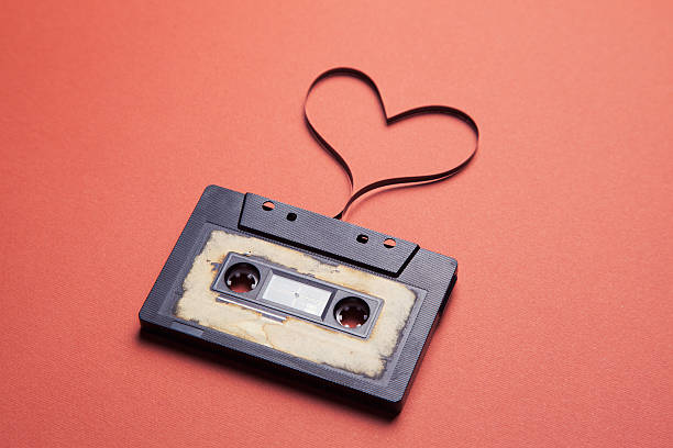 istock audio cassette with magnetic tape 533692747