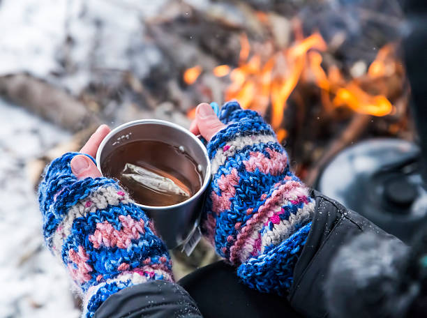 istock Hot Tea Outdoor near Fire Place 533693175