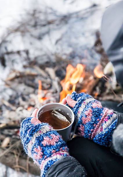 istock Hot Tea Outdoor near Fire Place 533693203