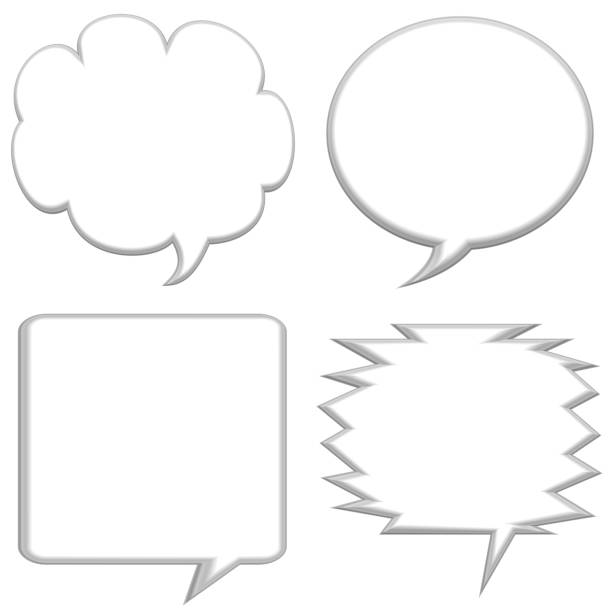 istock Set of four large speech bubbles 533694345