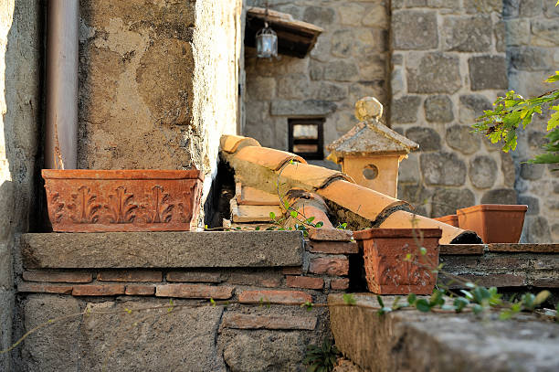 istock old roof with ancient chimney in autumn 533694867