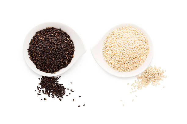 istock Black and white sesame seeds. 533695027