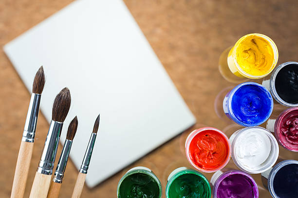 istock Brushes, gouache and paper 533695412
