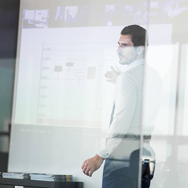 istock Business presentation on corporate meeting. 533696606