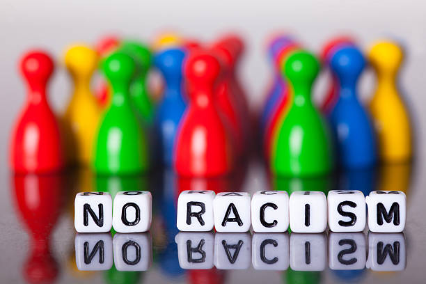 istock Cube Letters show the words  no racism 533697155