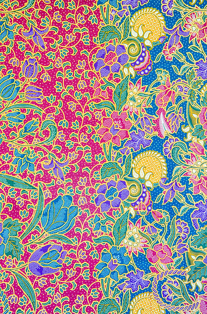 istock Colorful batik cloth fabric background 533698107