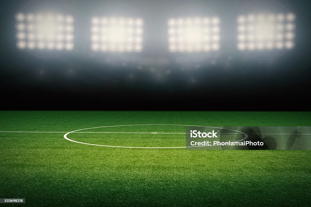 empty soccer field 3d rendered empty soccer field Soccer Field Stock Photo