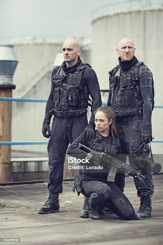 Swat Incursion Military Swat Team Members During Incursion In Abandoned Warehouse ...