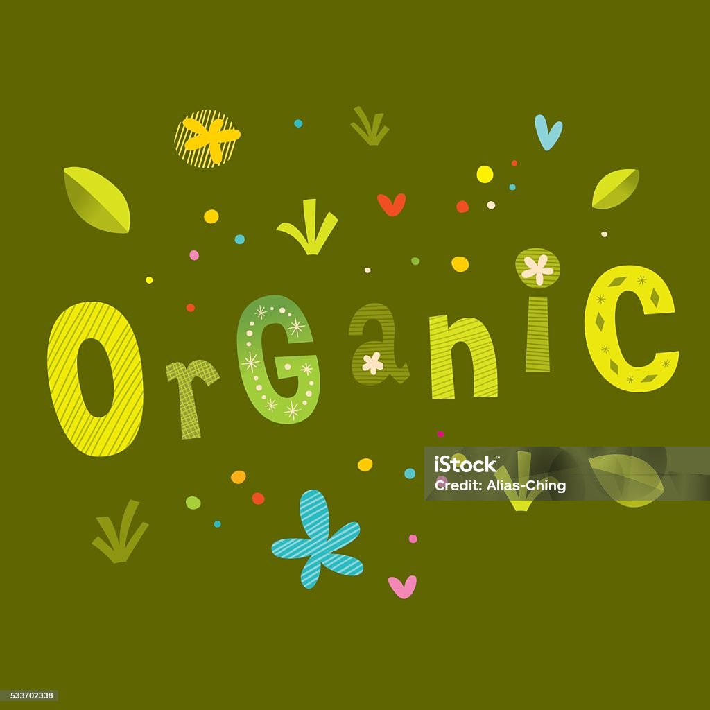 Organic Sign Lettering Organic Unique Decorative Lettering Type Design Stock Illustration ...