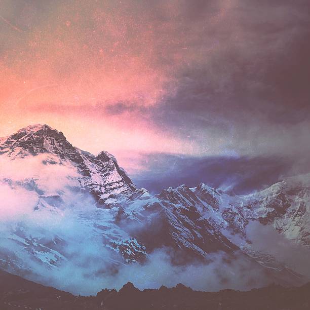 One of the mountain tops of Annapurna Range on Himalayas, Nepal / Photographed with iPhone 6s