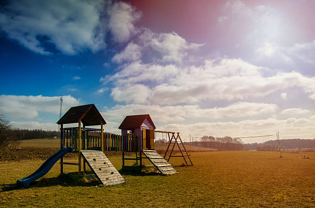 Colorful playground in the small village