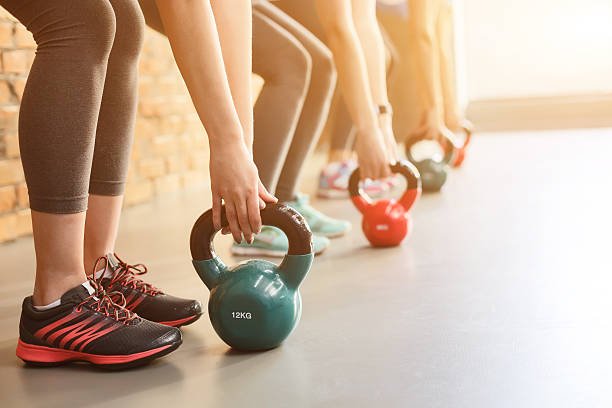 istock Cheerful young girls are training their body 533713936