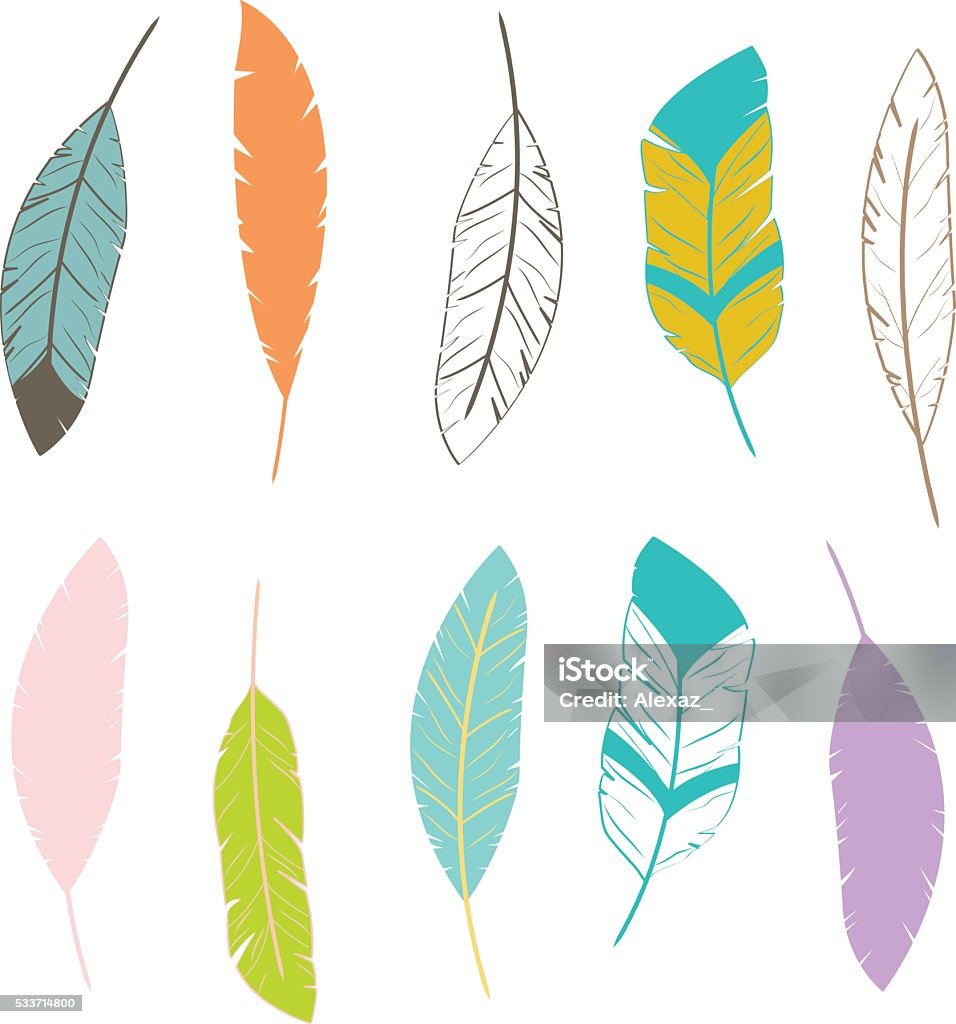 Feather Element Design Feathers Design Elements Stock Illustration - Download Image Now ...