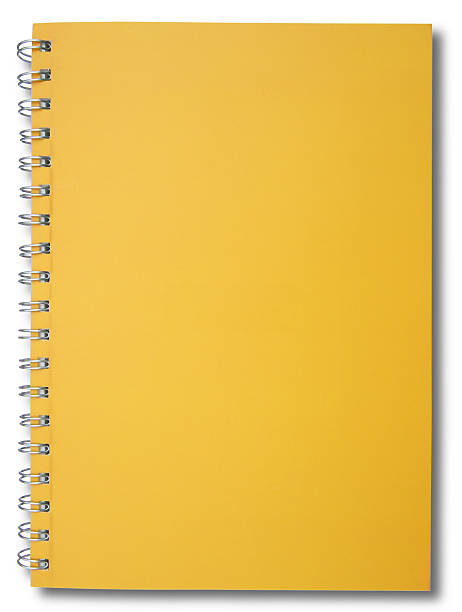 노란색 노트북 - note pad book spiral notebook ring binder 뉴스 사진 이미지