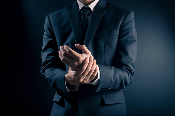 istock Businessman has hand pain 533717364