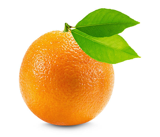 istock Orange with leaves isolated on the white background 533721237
