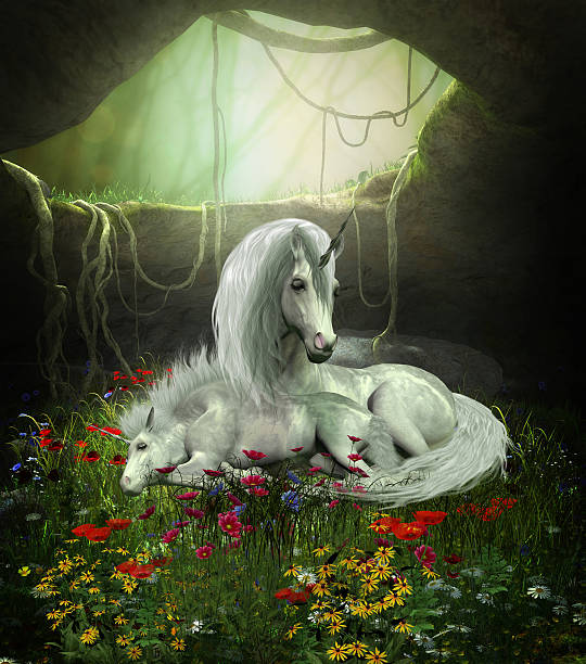 istock Unicorn Mare and Foal 533721535