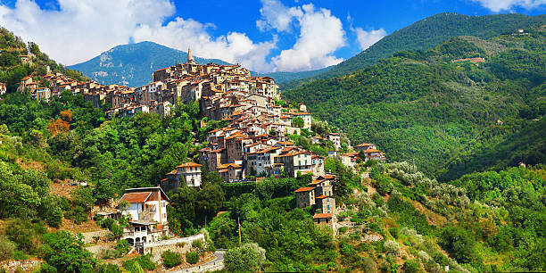 Apricale -beautiful medieval hill top village in Liguria, Italy