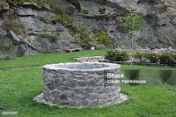 Water Well In Garden Stock Photo - Download Image Now - Well - Structure, Cement, Fountain