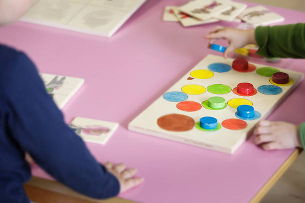 istock Children playing with homemade educational toys 533722736