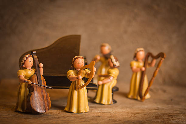 Orchestra Figures from the Erzgebirge erzgebirge stock pictures, royalty-free photos & images