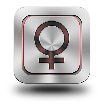 Female, aluminum, steel, chromium, glossy, icon, button, sign, icons, buttons, crazy colors