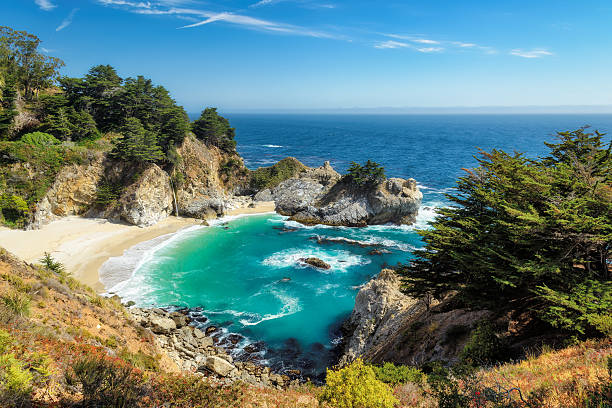 istock Beach and Falls, Julia Pfeiffer Beach, McWay Falls, California 533725559