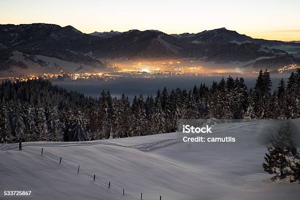 Winter Magic In Einsiedeln Stock Photo - Download Image Now - Winter, Grace, Switzerland
