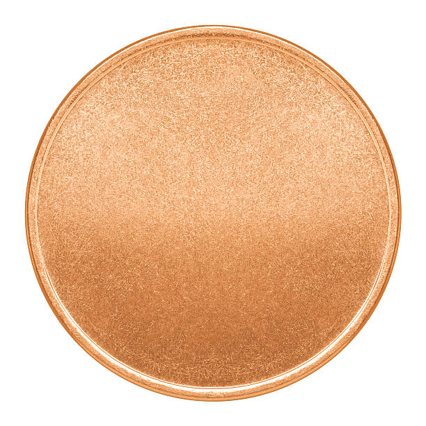 istock Blank template for copper coin or medal with metal texture 533726165