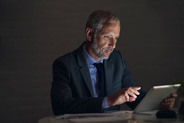 istock Working late for his company's success 533726436