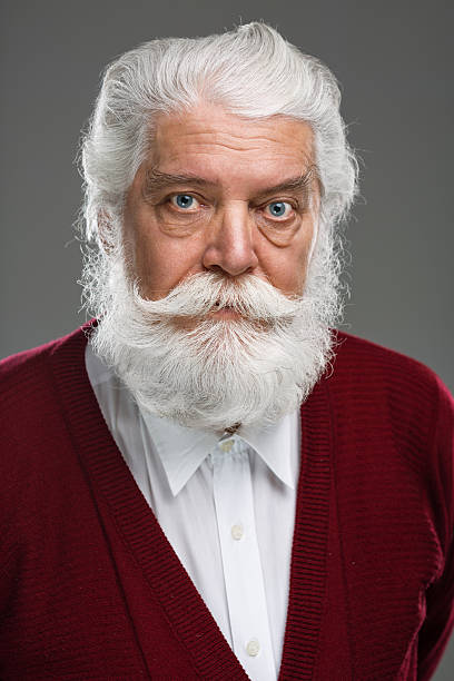 istock Portrait of senior man with white beard and mustache 533727063