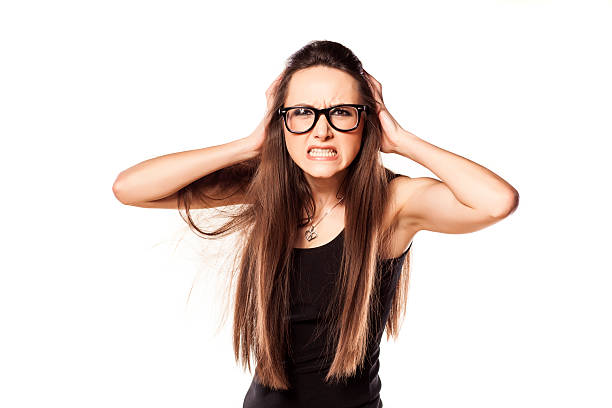 istock Angry young woman on the white background 533741771