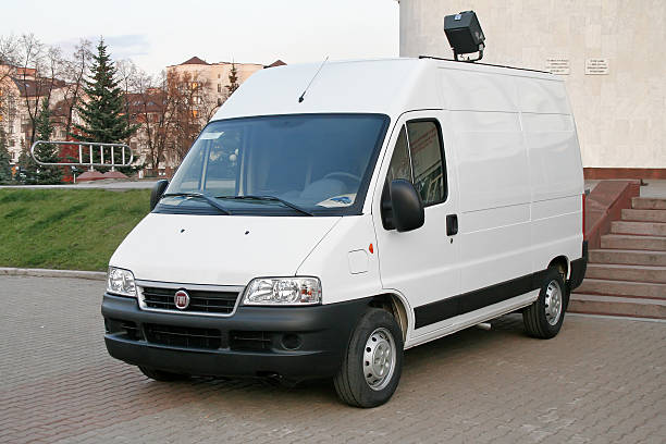 Fiat Ducato Ufa, Russia - October 8, 2008: White Fiat Ducato cargo van parked at the city street. park designer label stock pictures, royalty-free photos & images