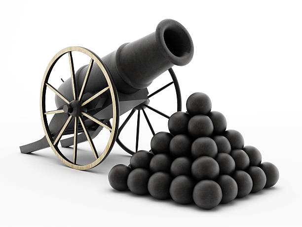 istock Old cannon and cannon balls 533743551