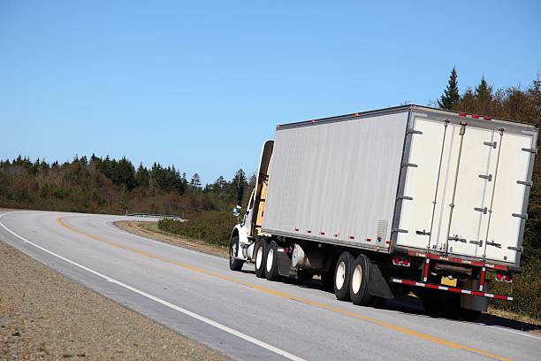 istock Semi truck on a highway 533744155
