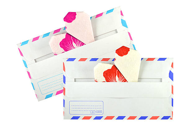 istock Heart shaped origami and envelope 533744731