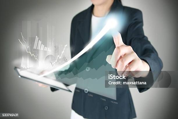 Drawing Financial Graph Stock Photo - Download Image Now - Achievement, Activity, Adult