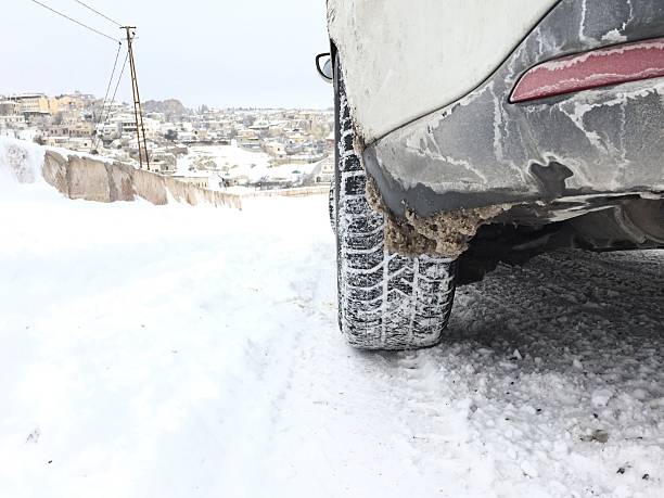 istock Car on snowy road 533746163