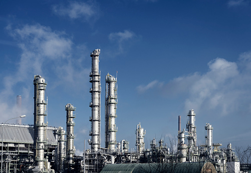 Part of refinery complex. 