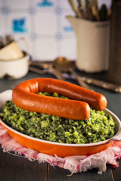 istock Dutch food: kale with smoked sausage or 'Boerenkool met worst' 533773943