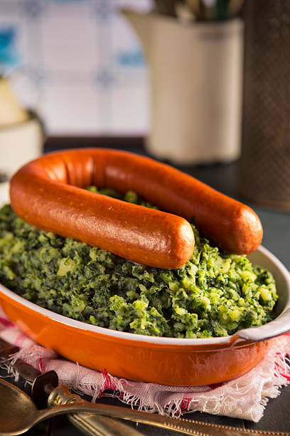 istock Dutch food: kale with smoked sausage or 'Boerenkool met worst' 533773947