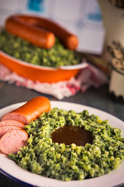 istock Dutch food: kale with smoked sausage or 'Boerenkool met worst' 533773951