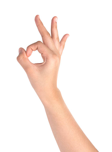 istock Female hand  isolated on white ,Okay sign 533775487