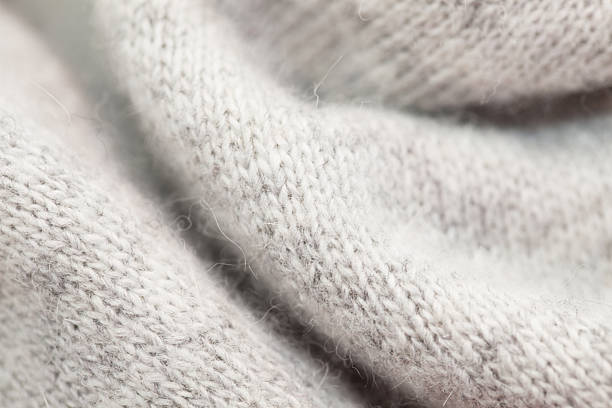 Grey wool textile stock photo