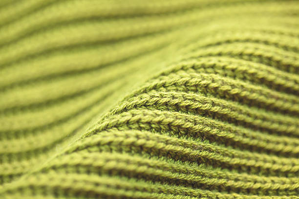 Green wool textile stock photo