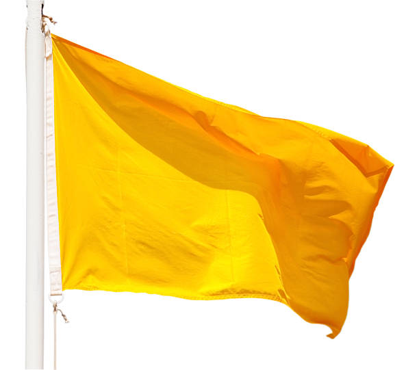 International acing yellow flag isolated over white