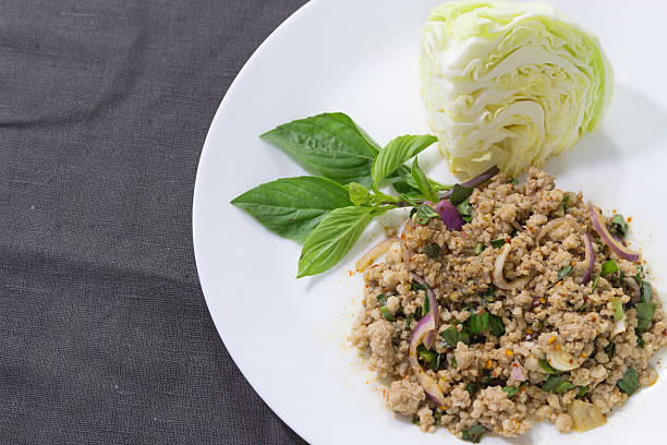 istock Spicy minced pork salad. 533832968